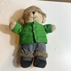 Starbucks Bearista Bear Green Puffer Jacket Fur Hat Boots 2011 104th Edition